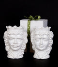 Piccole Teste di Moro – Coppia H 10 cm | Ceramica di Caltagirone