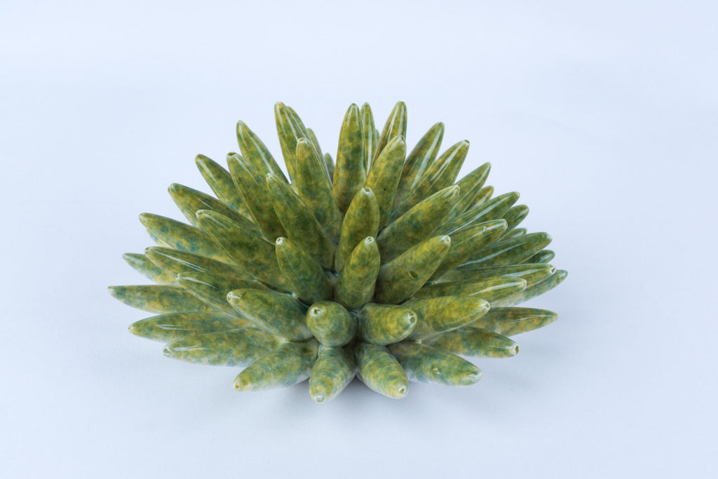 Riccio ceramica 17 cm verde