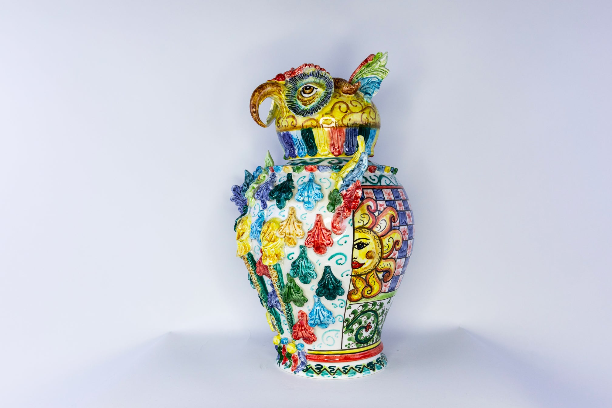 Civetta in ceramica di Caltagirone